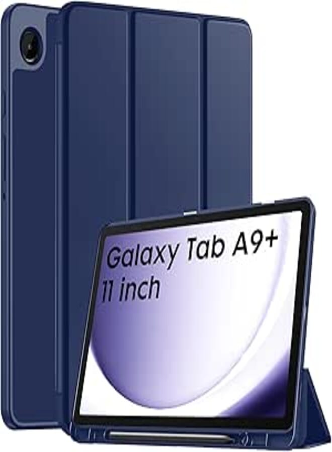 Robustrion Cover for Samsung Galaxy Tab A9 Plus 11 inch Cover Case, Flip Case Cover for Samsung Tab A9+ 11 inch with Pen Holder - Navy